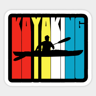 kayaking retro Sticker